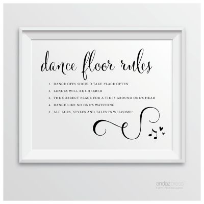 Formal Black White Dance Rules 8.5x11 Image 2
