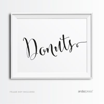 Formal Black White Donuts Sign 8.5x11 Image 1