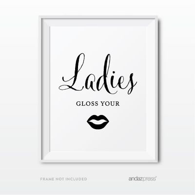 Formal Black White Funny Restroom 8.5x11 Image 2