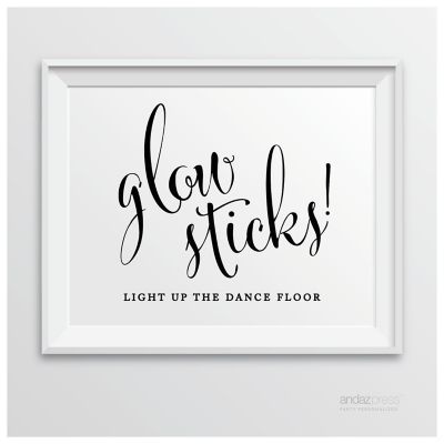 Formal Black White Glow Stick 8.5x11 Image 2