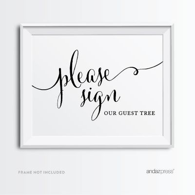 Formal Black White Guest Tree 8.5x11 Image 2