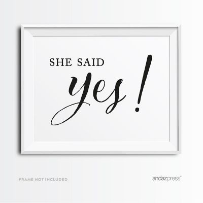 Formal Black White He Asked Yes 8.5x11 Image 1