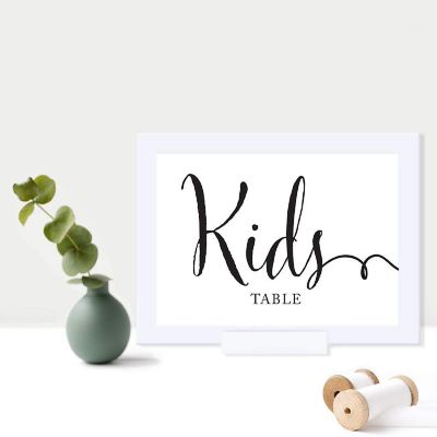 Formal Black White Kids Table 5x7 Image 1