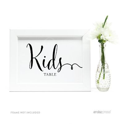 Formal Black White Kids Table 5x7 Image 1