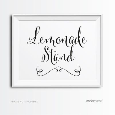 Formal Black White Lemonade Stand 8.5x11 Image 1