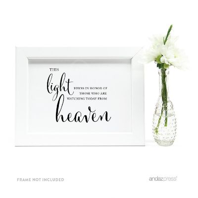 Formal Black White Memorial Candle 5x7 Image 1