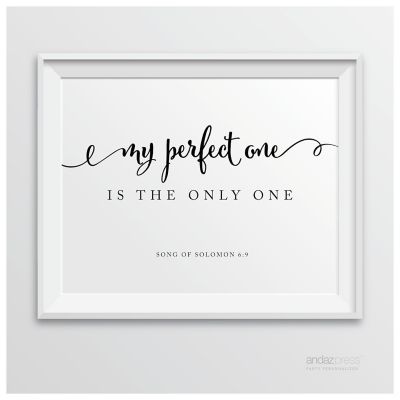 Formal Black White My Perfect One Sign Image 2