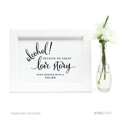 Formal Black White No Salad Love 5x7 Image 1