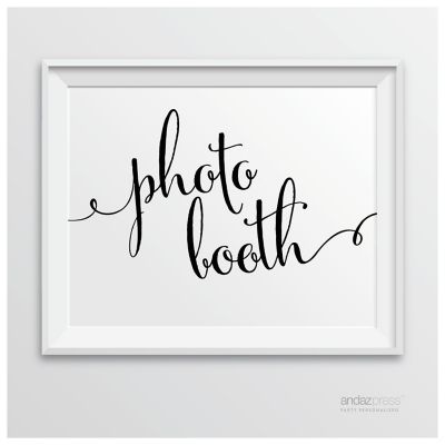 Formal Black White Photo Booth 8.5x11 Image 1