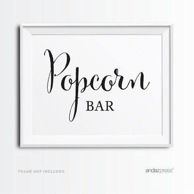 Formal Black White Popcorn Bar 8.5x11 Image 1