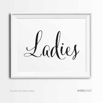 Formal Black White Restroom 8.5x11 Image 1