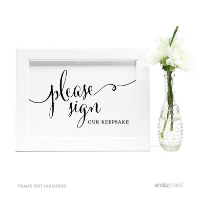 Formal Black White Sign Our Keepsake 5x7 Image 1