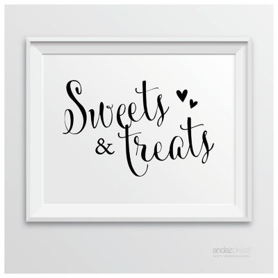 Formal Black White Sweets Treats 8.5x11 Image 1