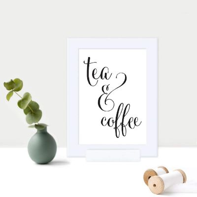Formal Black White Tea Coffee 5x7 Image 1