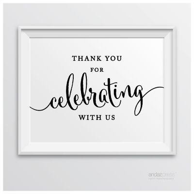 Formal Black White Thank You 8.5x11 Image 1