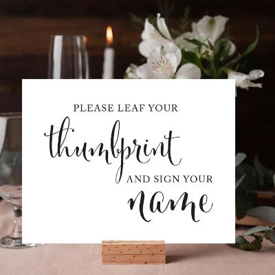 Formal Black White Thumbprint 8.5x11 Image 1