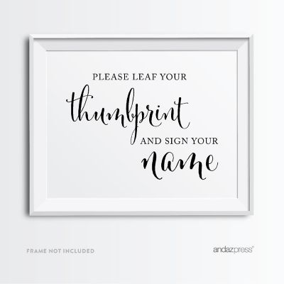 Formal Black White Thumbprint 8.5x11 Image 2