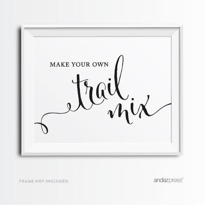 Formal Black White Trail Mix Bar 8.5x11 Image 1