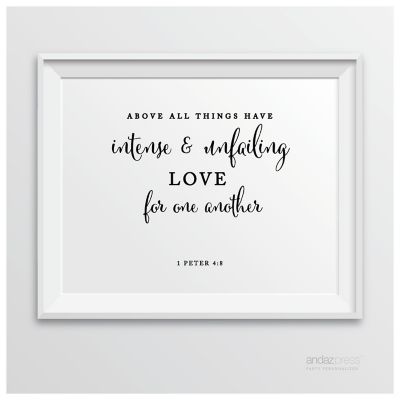 Formal Black White Unfailing Love Sign Image 1