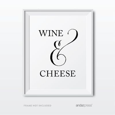 Formal Black White Wine Cheese 8.5x11 Image 1