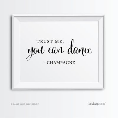 Formal BW Champagne Dance 8.5x11 sign Image 2