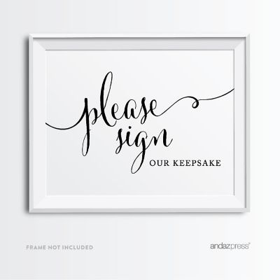 Formal BW Please Keepsake 8.5x11 sign Image 2