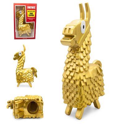 Fortnite Gold Loot Llama Figural Holiday Tree Topper Decoration Image 1