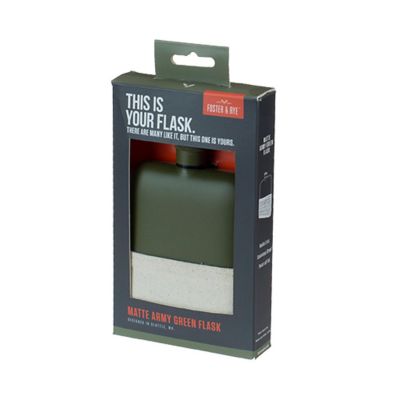 Foster & Rye Matte Army Green Flask by Foster and Rye Image 3
