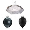 Fountain Stand-Up with Black Balloons Kit - 193 Pc. Image 1