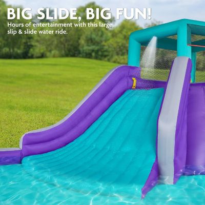 Four Corner Inflatable Water Slide Park with Climbing Wall, Slide ...