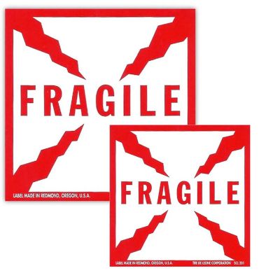 Fragile Glassware And Other Fragile Or Breakable Packages 3&quot; x 4&quot;, Labels Per Roll : 500 Image 1
