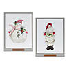 Framed Santa And Snowman Wall Art (Set Of 2) 10.5"L X 14"H Mdf Image 1