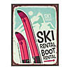 Framed Ski Lodge Wall Sign 11.75"L X 15.5"H Plastic/Mdf Image 1