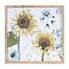 Framed Sunflower Floral Print (Set Of 2) 15.5"Sq Wood/Mdf Image 1