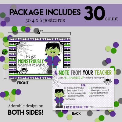Frankenstein Teacher Mail for Students by AmandaCreation 30ct Image 3
