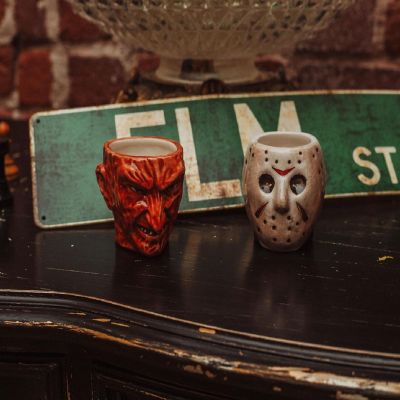 Freddy vs. Jason Faces 4-Ounce Sculpted Ceramic Mini Mugs  Set of 2 Image 2