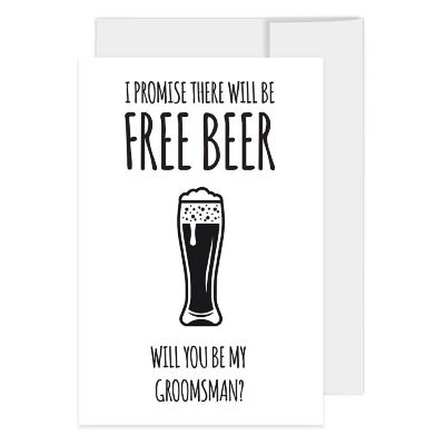 Free Beer Groomsman Proposal 4x6IN 16PC Image 1