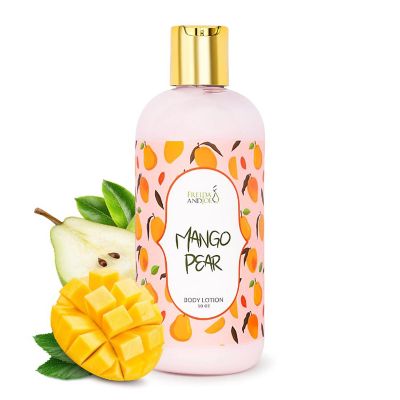 Freida and Joe Mango Pear Firming Fragrance Body Lotion in 10oz Bottle Image 1