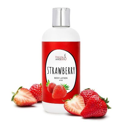 Freida and Joe Strawberry Firming Fragrance Body Lotion in 10oz Bottle Image 1