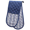 French Blue Chef Stripe Double Oven Mitt Image 1