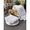 French Blue French Terry Variegated Stripe Dishtowel 3 Piece Image 2