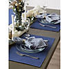 French Blue Ribbed Placemat Set/6 Image 2