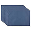 French Blue Tonal Lattice Print Outdoor  Placemat (Set Of 6) Image 1
