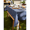 French Blue Tonal Lattice Print Outdoor Tablecloth 60X84" Image 2