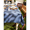 French Blue Tonal Lattice Print Outdoor Tablecloth 60X84" Image 4