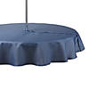 French Blue Tonal Lattice Print Outdoor Tablecloth With Zipper 60 Round Image 1