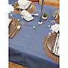 French Blue Tonal Lattice Print Outdoor Tablecloth With Zipper 60 Round Image 3