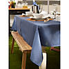 French Blue Tonal Lattice Print Outdoor Tablecloth With Zipper 60 Round Image 4