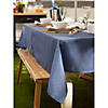 French Blue Tonal Lattice Print Outdoor Tablecloth With Zipper 60X120" Image 4
