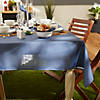 French Blue Tonal Lattice Print Outdoor Tablecloth With Zipper 60X84" Image 3